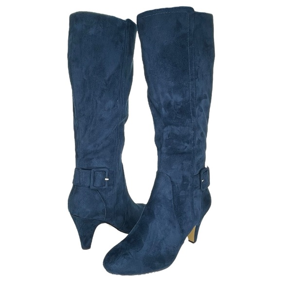 Bella Vita Troy II Navy Microsuede Knee High Womens Boots Size 9M - Picture 9 of 11